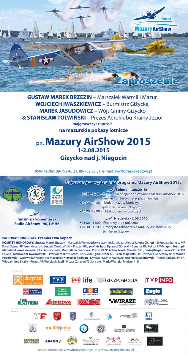 Plakat Mazury Air Show 2015